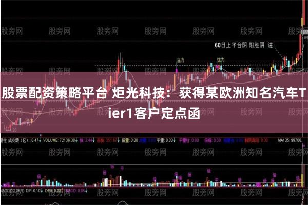 股票配资策略平台 炬光科技：获得某欧洲知名汽车Tier1客户定点函
